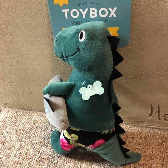 🆕 Fringe Studio Surfs Up Dude T Rex Plush Dog Toy - Picture 5 of 8